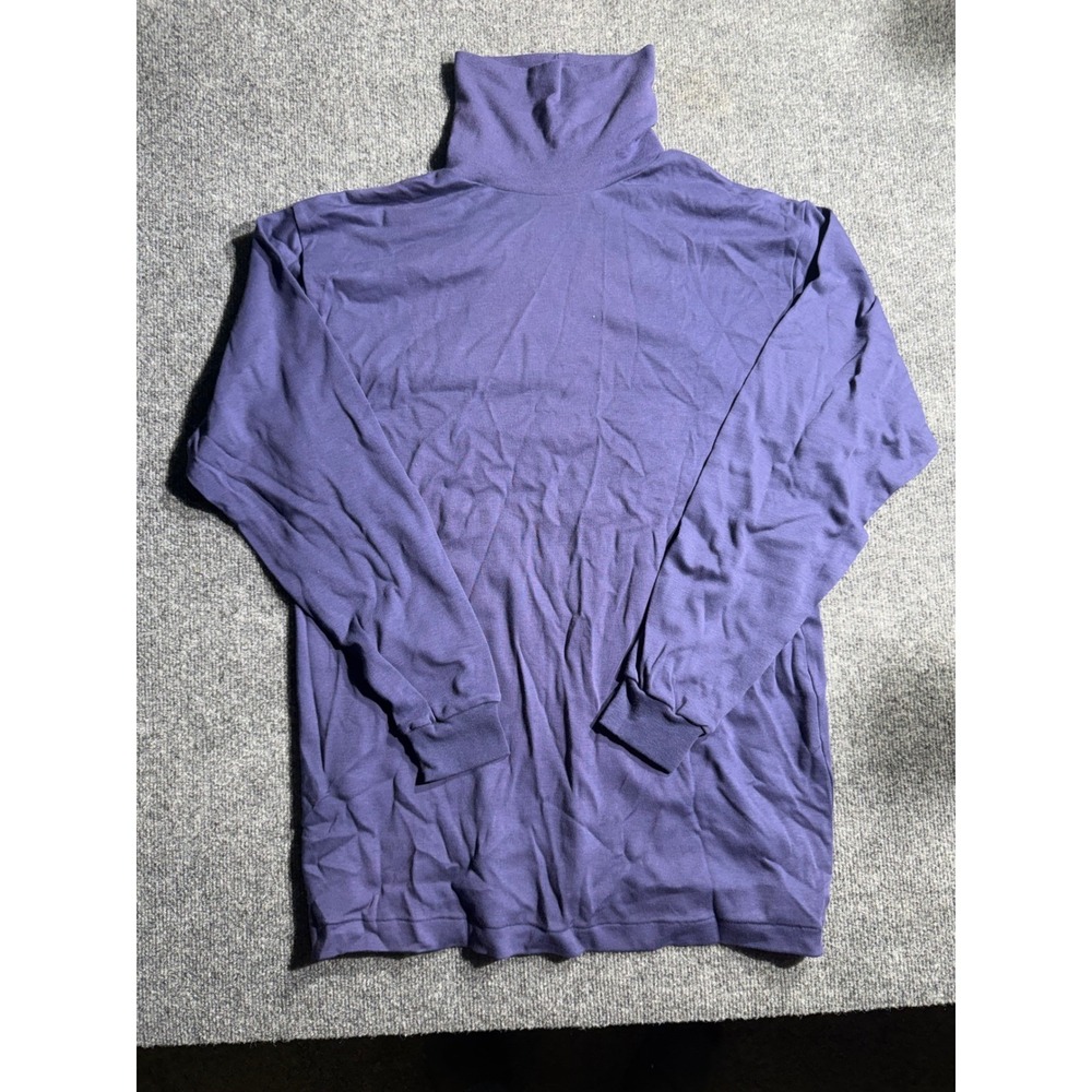 Sears Roebuck and Co Mens Purple Cotton Turtleneck Long Sleeve Shirt Size‎ M